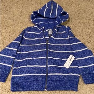 Old Navy toddler Boys striped zip up hoodie